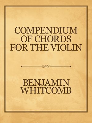 cover image of Compendium of Chords for the Violin